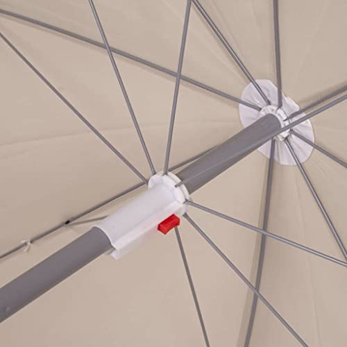 Parasol 200 cm ajustable paraguas de playa jardín y patio multicolor 7