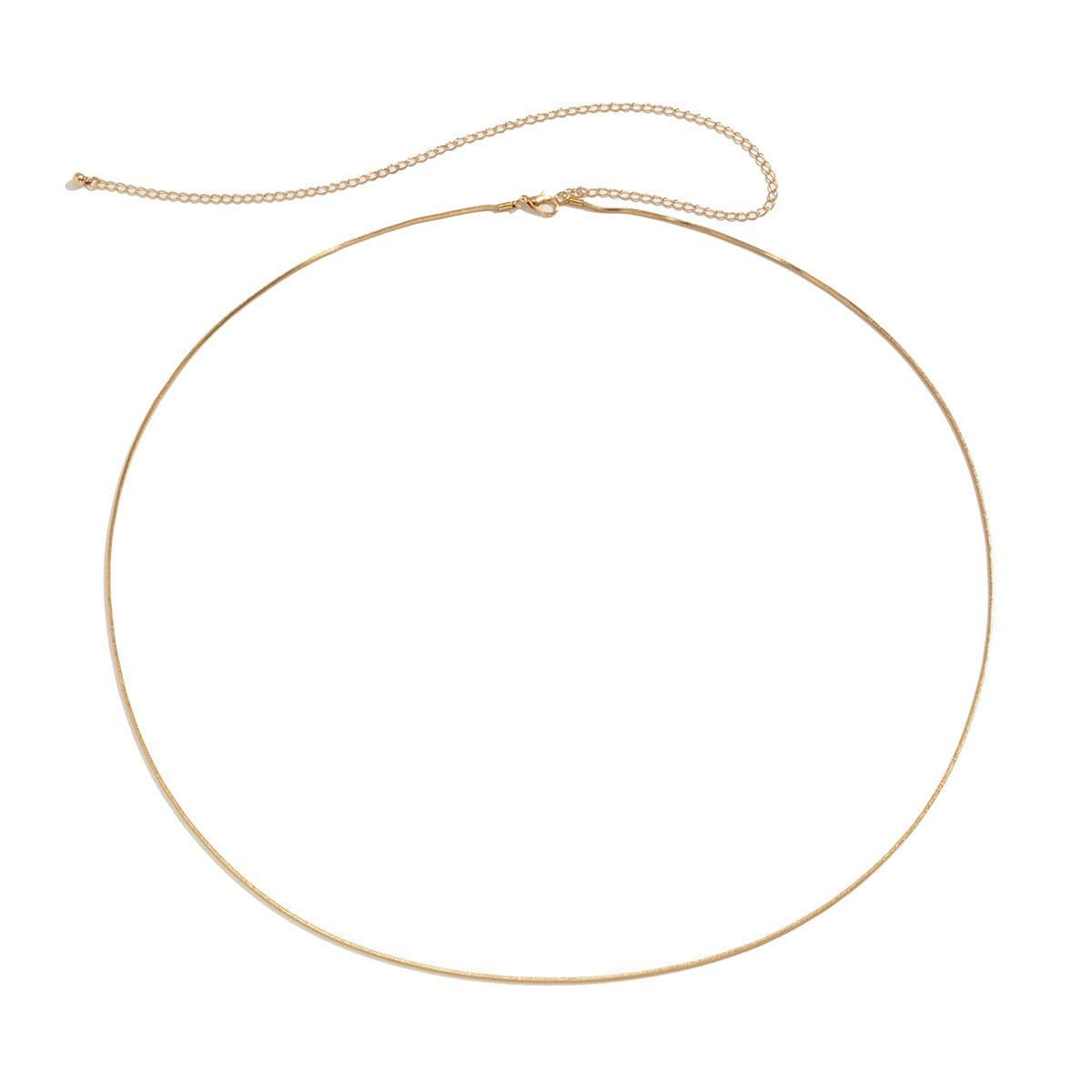 18K Gold Plated Two Layered Snake Chain Waist Chain | Stainless Steel, Anti-Tarnish Hip Chains | Minimal Jewelry | Stylish Casual Wear Kamarband for Saree and Crop Tops-image-7