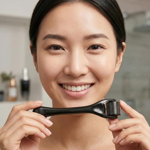 ROSELYNBOUTIQUE Derma Roller Personal Care Beauty Tool | Cosmetic Titanium Microneedles Roller for Men Women (All Black) - Image 6