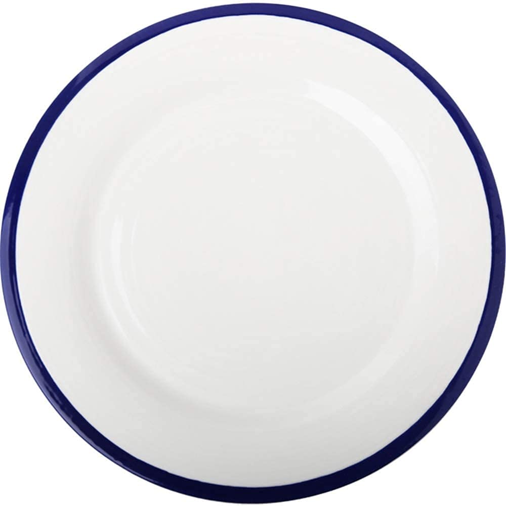 ERoomQ Pasta Bowls Creative Ceramic Tableware Blue Side Home Dish Dish 10 Inch Pasta Dish Salad Bowls,