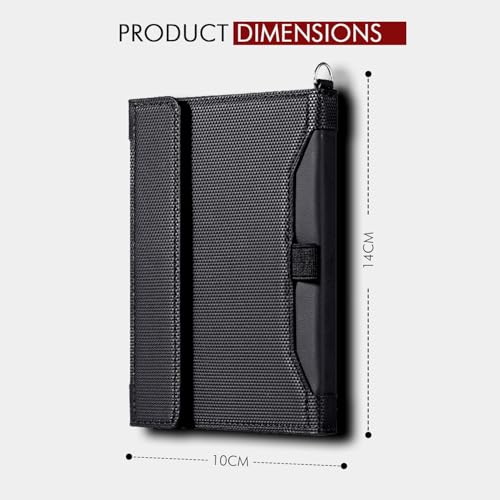 Image of Lyrovo RFID Passport Cover for Men & Women - Premium Leather Passport Holder, Passport Pouch & Travel Wallet Case for Passport, Cards & Boarding Pass (Black)