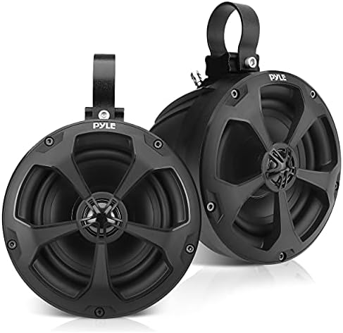 Pyle 2-Way Dual Waterproof Off-Road Speakers - 5.25 Inch 1000W Marine Grade Wake Tower Speakers System, Full Range Outdoor Audio Stereo Speaker for ATV, UTV, Quad, Jeep, Boat - Pyle PLUTV51BK
