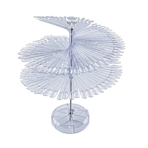 120 pezzi suggerimenti per espositori per unghie, espositore per unghie, per nail art, per la pratica, per la casa, fai da te, a spirale, per smalto gel UV (trasparente, rotondo)