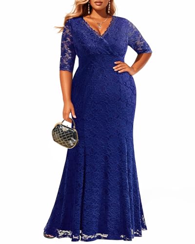 Image of Pinup Fashion Plus Size Formal Evening Dress Wedding Guest Bridal Gowns