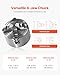 VEVOR 4-Jaw Lathe Chuck, 3 Inch (80 mm), 4-Jaw Independent Chuck, 0.1-3.15 in (5-80 mm) Clamping Range with T-key Fixing Screws Reversible Jaws, HT300 Material, Internal External for Wood Metal Lathe