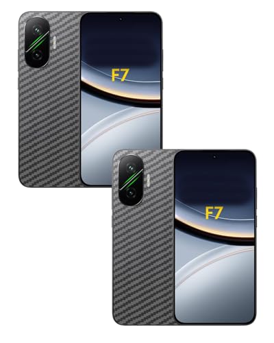 Image of (Pack of 2) Compatible with Skin Sticker /Vinyl wrap /Protective Film Mobile Back Skin Carbon Fiber 3D Transparent by Candeal Mizhan(Only Back) (Poco, Poco F7)