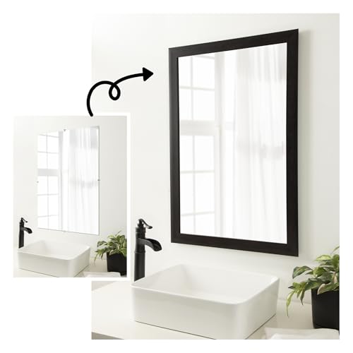 Amanti Art Mirror Makeover 24x36 Bathroom Mirror Frame Border Kit,