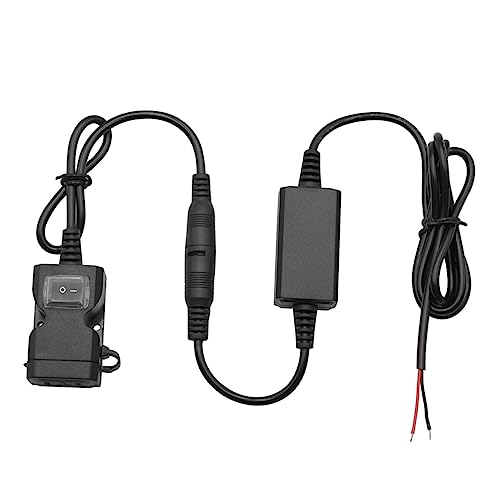 LIFKOME 3.1a USB Motorcycle Charger Dual Ports Fast Charging Power Adapter for Motorcycles Atvs Scooters More Easy Install Black