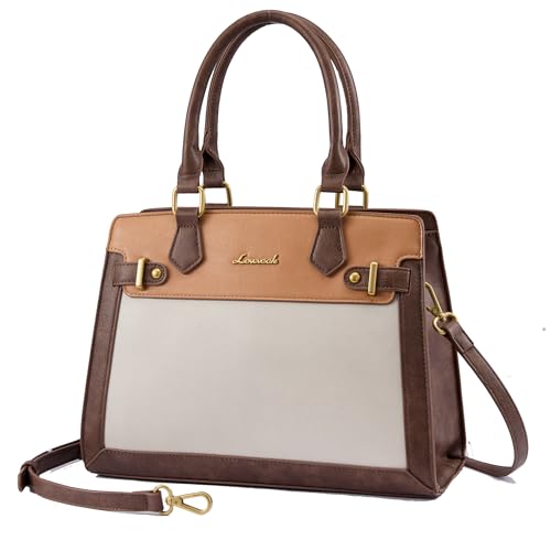 Image of LOVEVOOK Purses and Handbags for Women, Tote Shoulder Bag Satchel Purse and PU Leather Top Handle for ladies