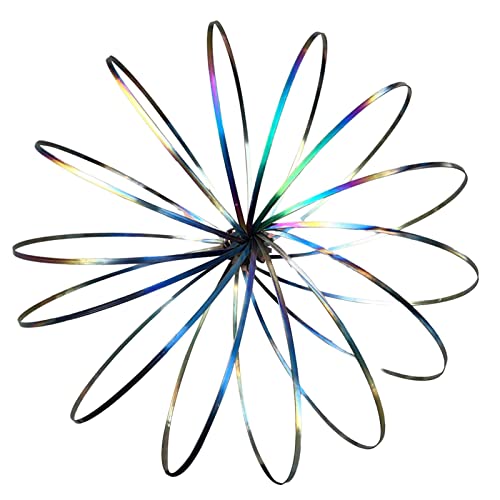 ZJTY Anneaux de Flux - Jouet de Bracelet Magique à Anneau de débit Ferme pour Le soulagement du Stress,Jouet à Ressort cinétique, Anneaux Magiques, Bracelet, Acier Inoxydable monobrin de Haute Cover