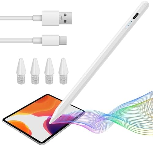 iPad Pencil 2018-2025 Fast Charging, Palm Rejection, Tilt Sensiti...