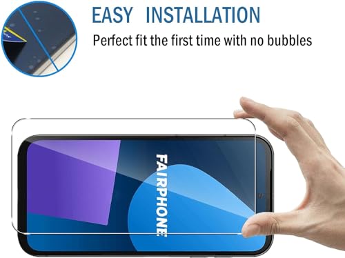 Foryo Tempered Glass Screen Protector for Fairphone 5, 9H Hardness, Anti-Scratch, Anti-Bubble - Image 2