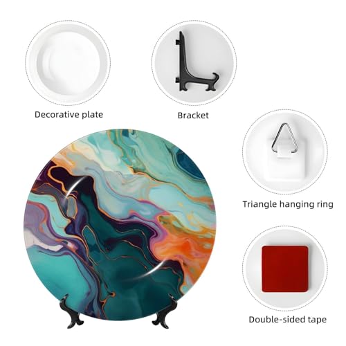 Assiette porcelaine anglaise marbre cadeau idéal maison bureau