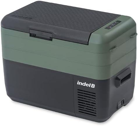 Indel B ITB52 Frigorifero Freezer Portatile a Compressore, Capacità 52 Litri, per Auto, Camper, Campeggio, Camion, 12/24V DC con Presa Accendisigari