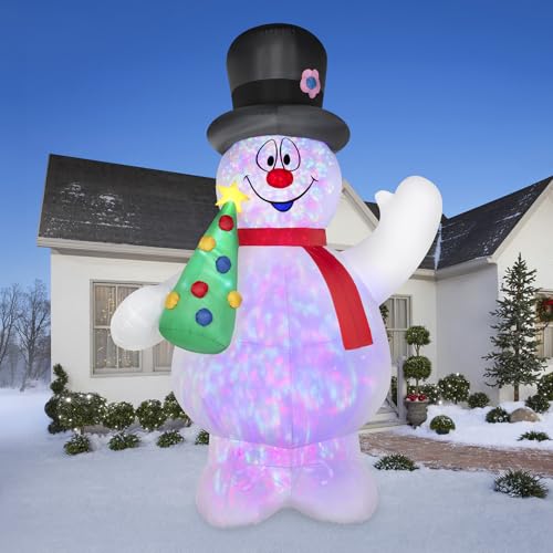 Image of GEMMY AIRBLOWN® Inflatable – THE Original Blow UP Holiday Decor 16 FT Frosty the Snowman Christmas Inflatables Outdoor Decoration, Frosty Blow Up with LED Light Show Indoor/Outdoor Christmas Decor