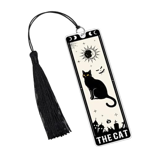 Presentes divertidos para amantes de gatos para mulheres e homens, presentes engraçados para amantes de livros, acessórios de leitura para gatos pretos cestas legais de Halloween para adolescentes