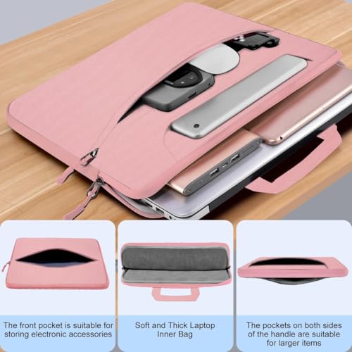 Image of Universal Laptop Shoulder Bag 13-17.3 Inch Shockproof Computer Bag with Multi-Pockets & Adjustable Strap
