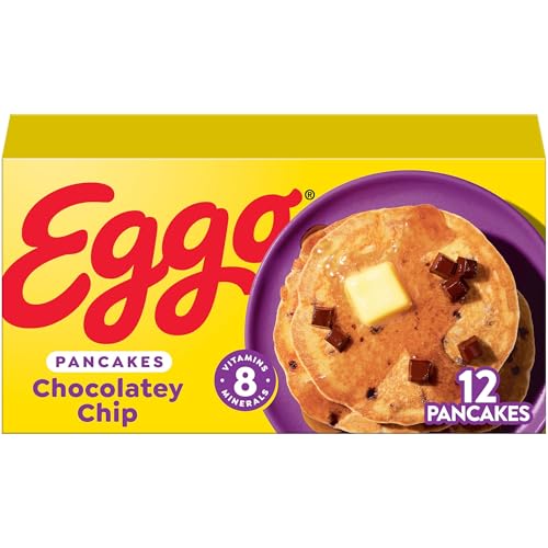 Eggo Frozen Pancakes, Frozen Breakfast, Breakfast Food, Chocolatey Chip, 14.8oz