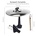 MerriVibe® Car Cymbal Air Vent–Mini Cymbal Drum Toy for Dashboard, Clip-On Dashboard Drum for Crisp Sound, Funny Stress Relief Gift for Drivers, Road Trips & Music Lovers–Silver