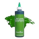 Chefmaster Leaf Green Liqua-Gel® Food Coloring | Vibrant Color | Professional-Grade Dye For Icing, Frosting, Fondant | Baking & Decorating | Fade-Resistant | Easy-To-Use | Made In Usa | 10.5 Oz
