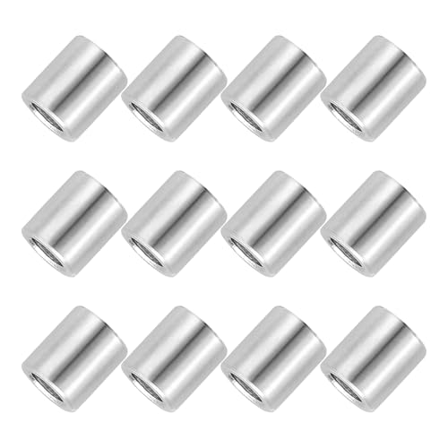 PATIKIL 12 Pcs Stainless Steel Spacers, 4mm ID x 8mm OD x 11mm Height 304 Stainless Steel Bushing Screw Standoff Unthreaded Round Spacer for 3/16" M4 Screws Bolts Nuts