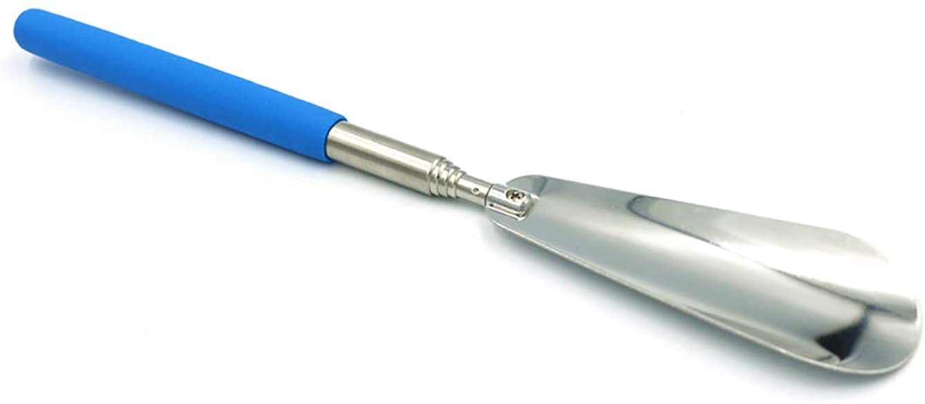 WEKONUMEX Shoe Horns, Adjustable Length Portable Telescopic Shoe Horn 25cm~74cm Lazy Shoe Horn(Light Blue)