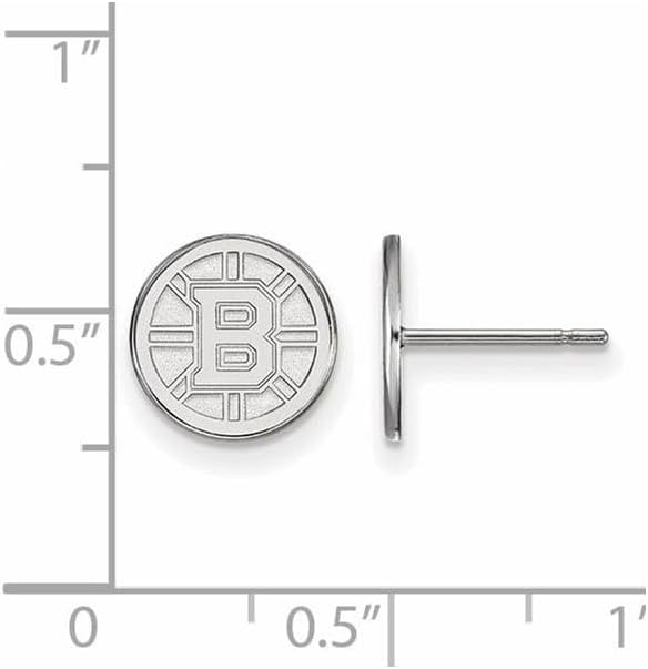Boston Bruins Extra Small (3/8 Inch) Post Earrings (Sterling Silver)
