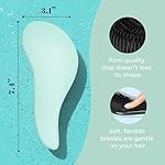 Glide Thru Detangling Brush by Crave Naturals - Tangle-Free Hairbrush for Curly and Straight Hair - Gentle Detangler for Kids, Teens, and Adults - Wet and Dry Hair Care - Travel-Friendly, Turquoise - Image 3