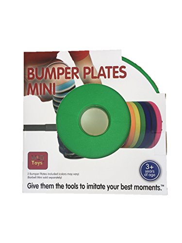WOD Toys Colored Bumper Plates Mini - Add On Bumper Plates for The Barbell Mini - Safe, Durable Fitness Toys for Kids (Green)
