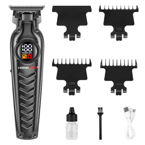 HIENA PRO Professional Hair Beard Trimmer for Men Hair Clippers for Barber with T Blade, Cordless Clippers for Hair Cutting Rechargeable Barber Clippers