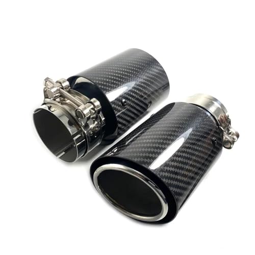 Tubo de escape de coche universal negro con boquilla recta 4