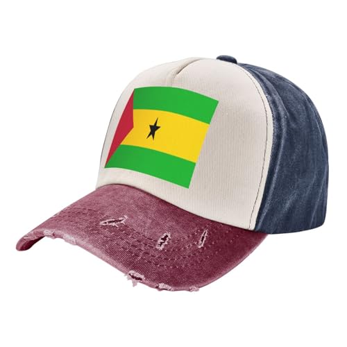 Casquette Sao Tome and Principe Drapeau Imprimé Patriotique Royaume-Uni Casquette De Baseball Sao Tome and Principe Fierté Anglaise Réglable pour Homme Et Femme Casquettes De Baseball Chapeau Soleil
