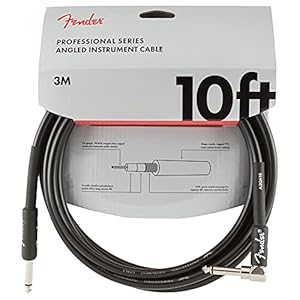 Fender kabel uit de Professional-serie, 3 m, zwart, hoekig