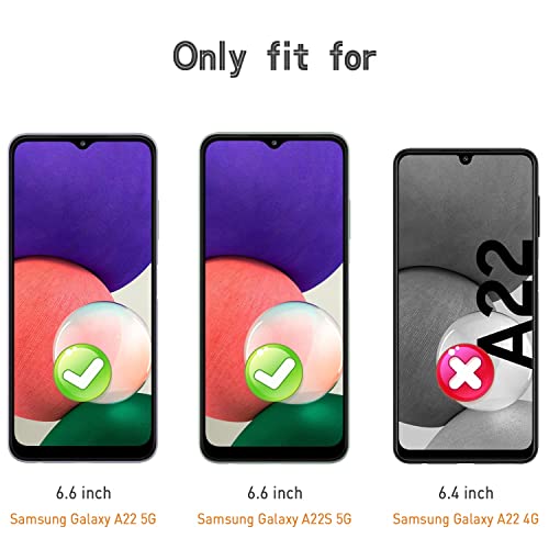 Image of AOKUMA Tempered Glass Screen Protector for Samsung Galaxy A22 5G, Pack of 2, Screen Protector Compatible with Samsung Galaxy A22 5G, Premium Tempered Glass Screen Protector with 9H Hardness