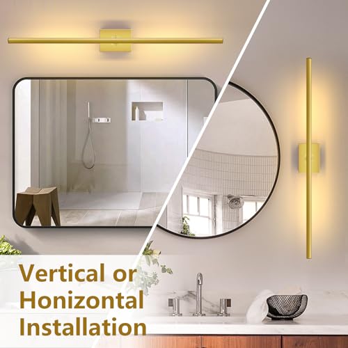 Image of Battery Operated Wall Sconce, 10000mAh 4CCT Dimmable, Gold 1pc | Rechargeable wall lights with remote & touch control, 360rotate timer 31.5 inch, for bedroom living room hallway decoration
