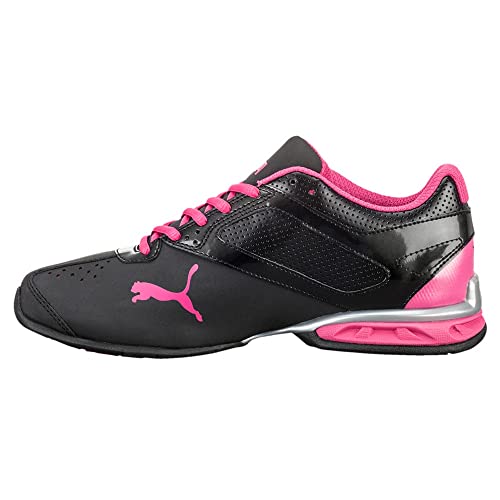 PUMA Women's Tazon 6 Sneakers, Puma Black/Puma Silver/Beetroot Purple, 10.5 M