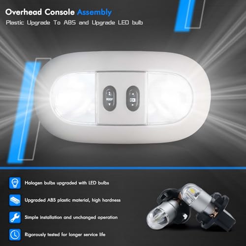 Consola Techo con Luz LED y Control Techo Solar para Ford F150 2004-2008 miniatura 3