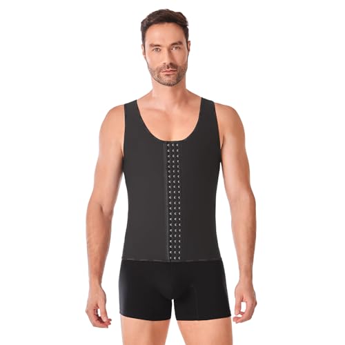 Ann Chery 5170 Men’s Compression Vest with Adjustable Hooks |Posture Corrector, Abdominal Control, and Back Support Shapewear
