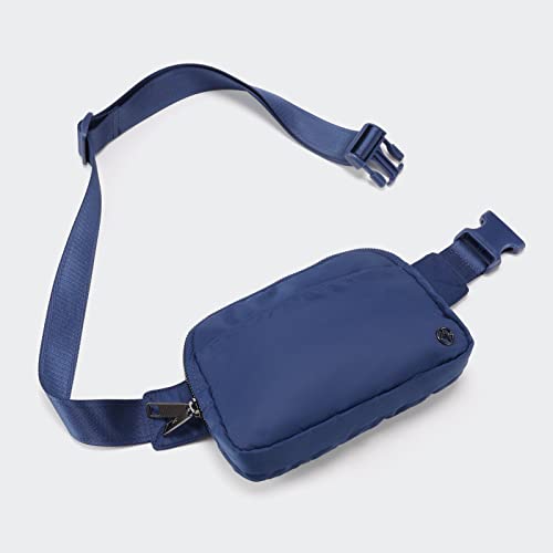 Image of Pander Everywhere Belt Bag for Women, 5 Zipper Pockets Nylon Crossbody Fanny Pack Purse (Blue Perennial)