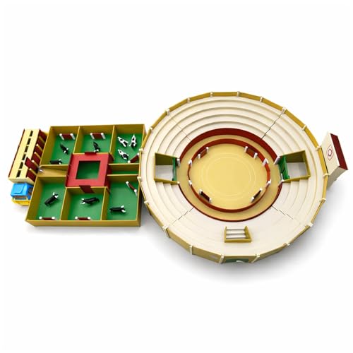 Plaza de Toros con Gradas y Toriles, Pack Taurino Artesanal con Camión, Puerta Grande, Toritos y Manos Incluidos, Experiencia Completa para Montar y Disfrutar (Plaza de toro grande)