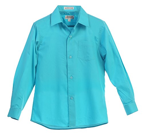 Image of Gioberti Boys Long Sleeve Solid Dress Shirt