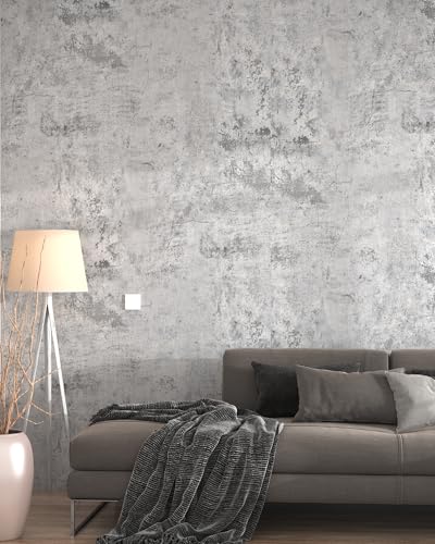 Concrete Wallpaper Peel and Stick Grey Cement Contact Paper 15.8''x78.8'' - image 4