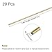 MECCANIXITY Brass Rod,Brass Solid Round Rod 1.2mm Diameter 400mm Length Lathe Bar Stock for RC Model DIY Craft Pack of 20