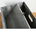 LUFOFOX Storage Box with Lids and Handles Natural Fabric Collapsible Storage Baskets for Closet Shelves Drawers (Gray,13X9.3X7.1 inch)