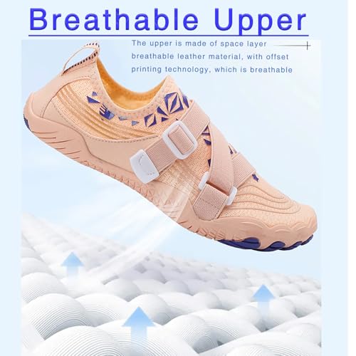 Water Shoes Mens Womens - Quick-Dry Barefoot Swim Beach Pool Wide Shoes Adjustable Aqua Shoe for Hiking Walking Diving Surf Outdoor Water Sports (Black, US Footwear Size System, Adult, Men, Numeric, Wide, 12)2