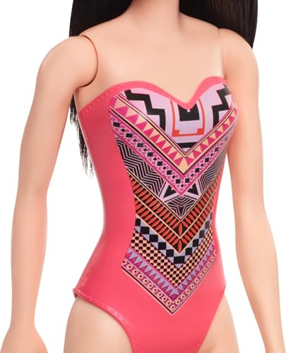 Muñeca Barbie con traje de baño color rosa para niños 3 a 7 años miniatura 4