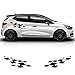 Car Sides Stickers Dla Renault Clio 2 sztuk naklejki boczne drzwi samochodu RS sportowe paski wyścigi kraty grafika etykiety winylowe akcesoria samochodowe