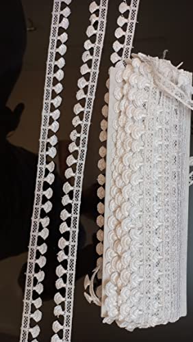 Image of JoJo Creations White Laces for All Types of Fabrics (GPO Ancor) 20 Meters