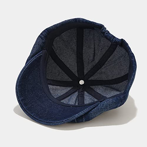 Denim Cotton Newsboy Hat Boy Beret Flat Cap3