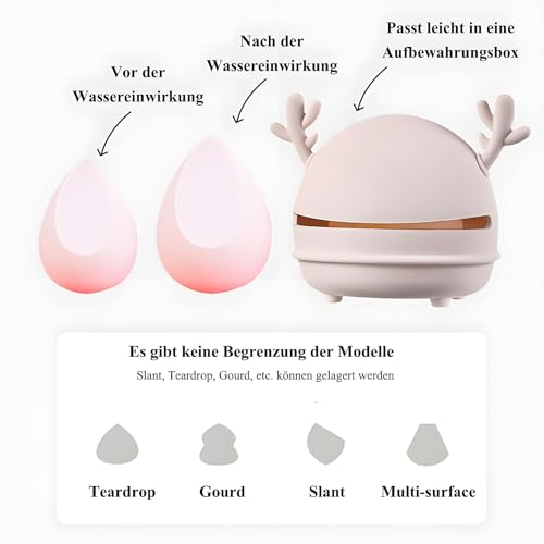 Beauty Blender para esponja de maquillaje, soporte de esponja de maquillaje de silicona con organizador de joyas, fundas de viaje de silicona reutilizables, soporte para batidora de viaje, color rosa - imagen 5